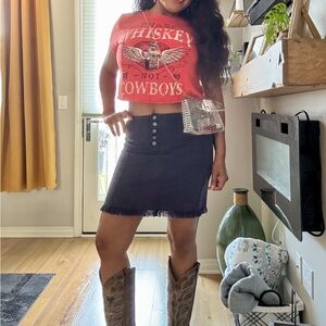 CHASE WHISKEY 🥃 NOT COWBOYS Crop Top